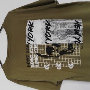 Taco Tuesday NY Skull Lost Cause Dystopia T-shirt Olive Green - XL